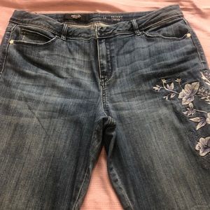 Used Jeans with appliqué skinny Jeans